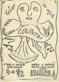 První caramellí plakát na Country bál (ještě jako Kamarila) 1984  » Click to zoom ->